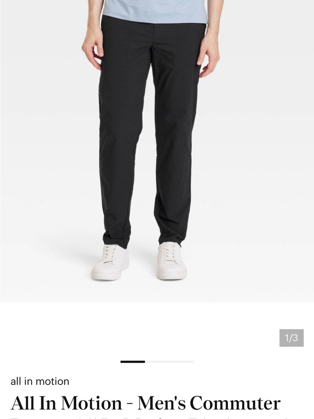 all in motion Black Men's Chino Pants